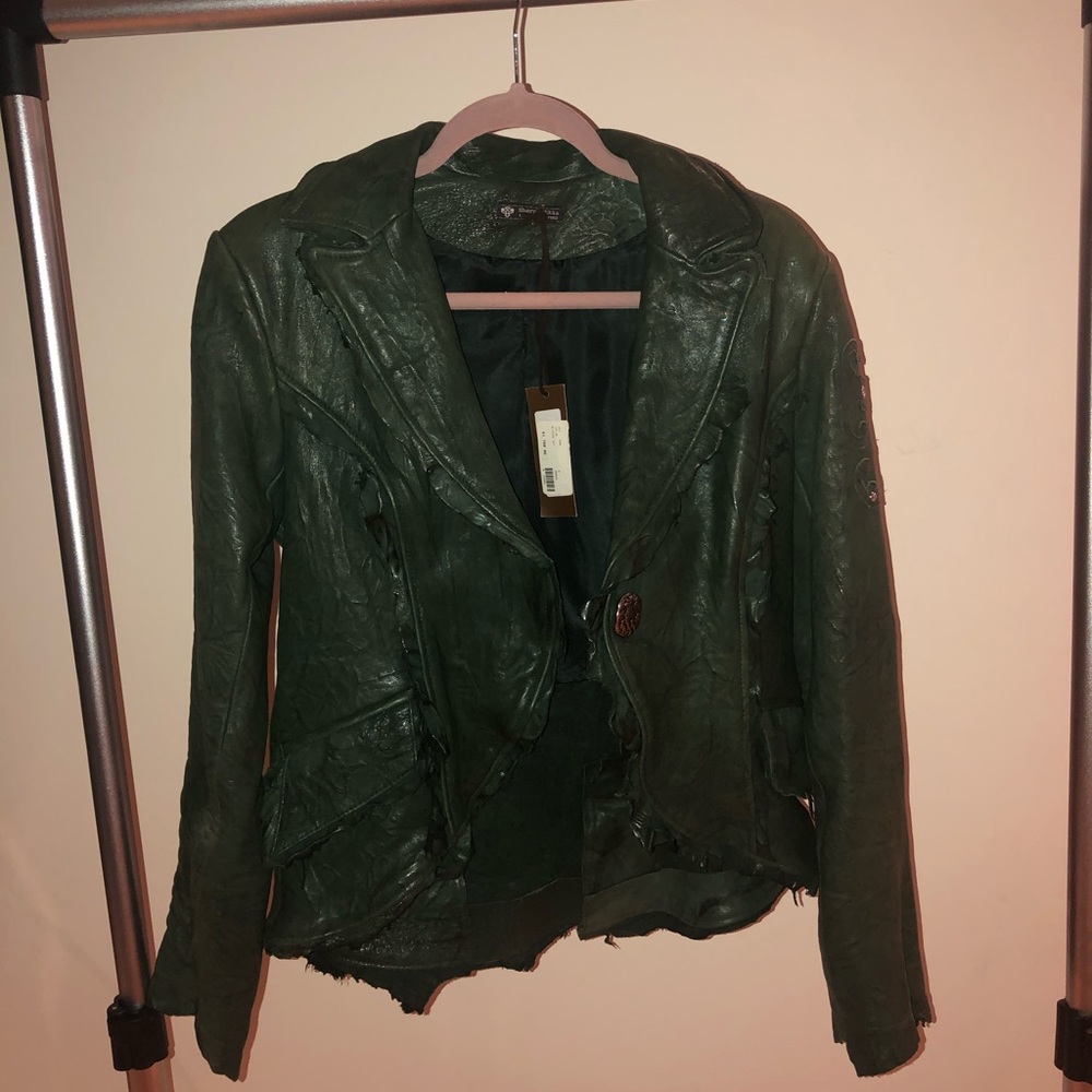 Brand new leather jacket in Green!